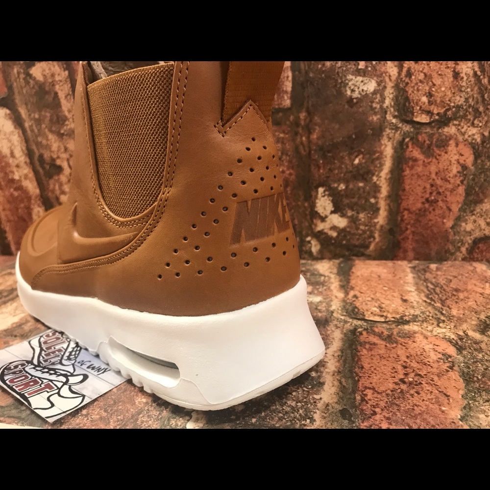 NEW Nike Air Max Thea Mid Sneaker Boot Tan Leather - Picture 7 of 8